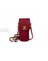 PORTA TELEFONO CHANEL VINTAGE IN PELLE ROSSA