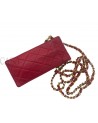 PORTA TELEFONO CHANEL VINTAGE IN PELLE ROSSA