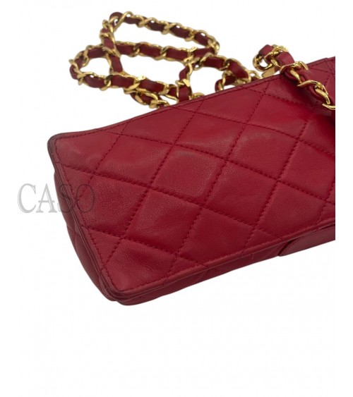 PORTA TELEFONO CHANEL VINTAGE IN PELLE ROSSA