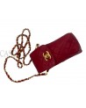 PORTA TELEFONO CHANEL VINTAGE IN PELLE ROSSA