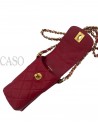 PORTA TELEFONO CHANEL VINTAGE IN PELLE ROSSA