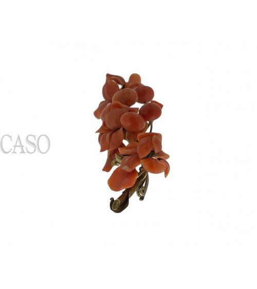 ANTICA SPILLA IN CORALLO DI SCIACCA