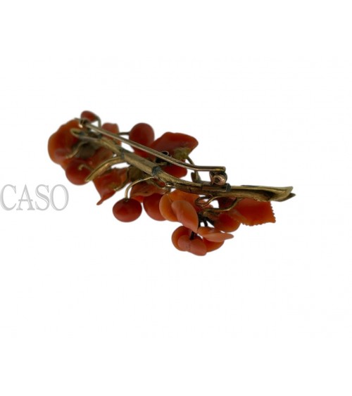 ANTICA SPILLA IN CORALLO DI SCIACCA