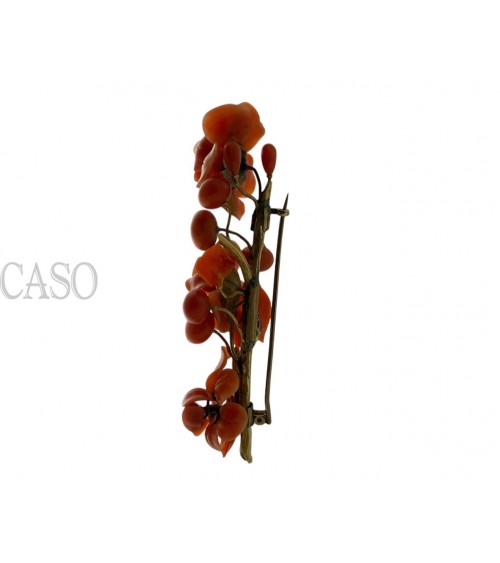 ANTICA SPILLA IN CORALLO DI SCIACCA