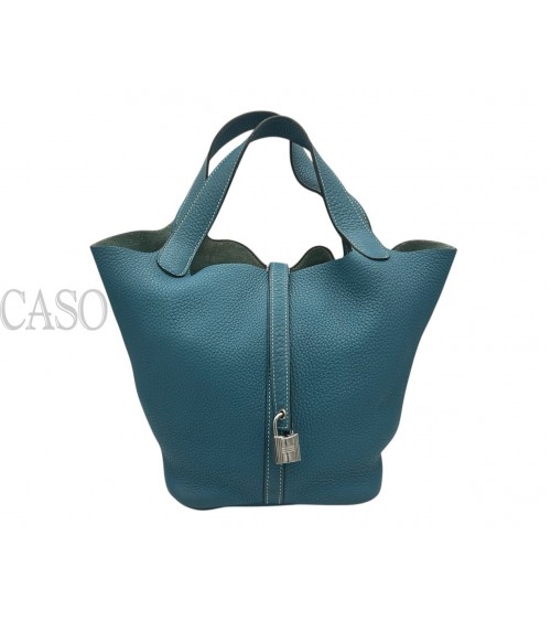 HERMES PICOTIN 22 BLU JEANS