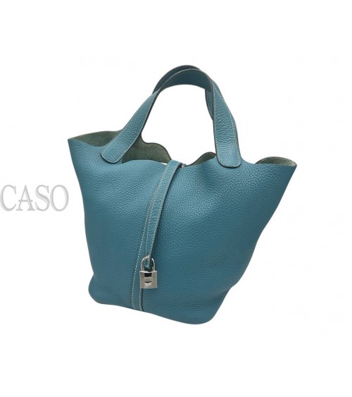 HERMES PICOTIN 22 BLU JEANS