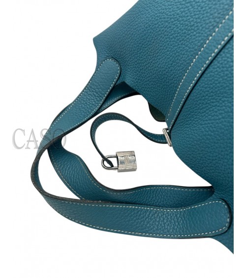 HERMES PICOTIN 22 BLU JEANS