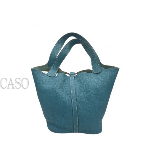 HERMES PICOTIN 22 BLU JEANS