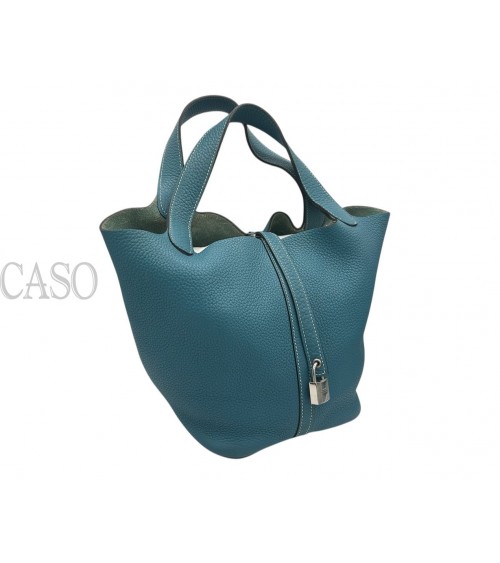 HERMES PICOTIN 22 BLU JEANS