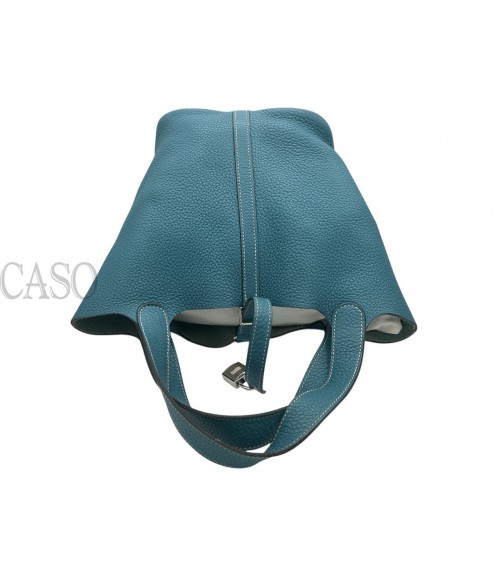 HERMES PICOTIN 22 BLU JEANS