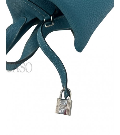 HERMES PICOTIN 22 BLU JEANS