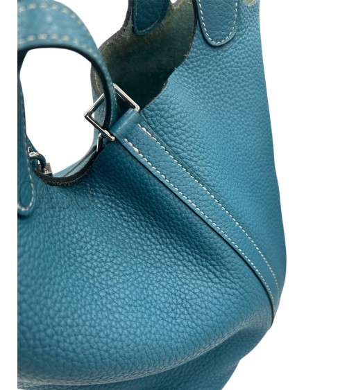 HERMES PICOTIN 22 BLU JEANS