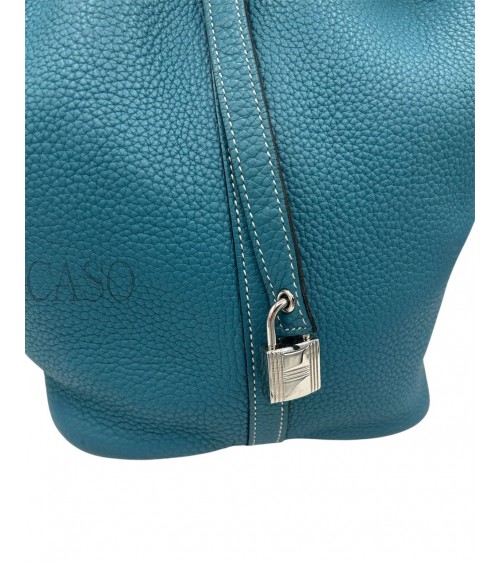 HERMES PICOTIN 22 BLU JEANS