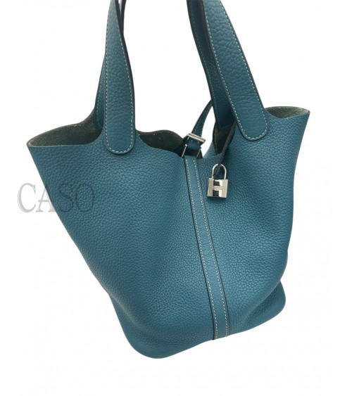 HERMES PICOTIN 22 BLU JEANS