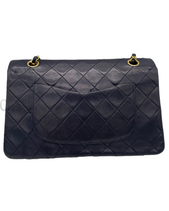 CHANEL VINTAGE MODELLO CLASSICO IN PELLE DI AGNELLO BLU
