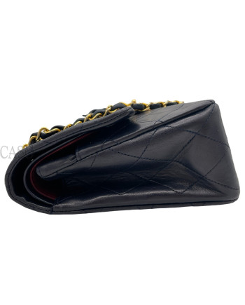 CHANEL VINTAGE MODELLO CLASSICO IN PELLE DI AGNELLO BLU