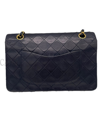 CHANEL VINTAGE MODELLO CLASSICO IN PELLE DI AGNELLO BLU