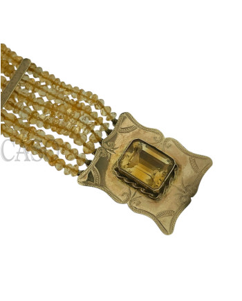 BRACCIALE VINTAGE IN ORO CON TOPAZIO