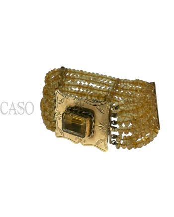 BRACCIALE VINTAGE IN ORO CON TOPAZIO