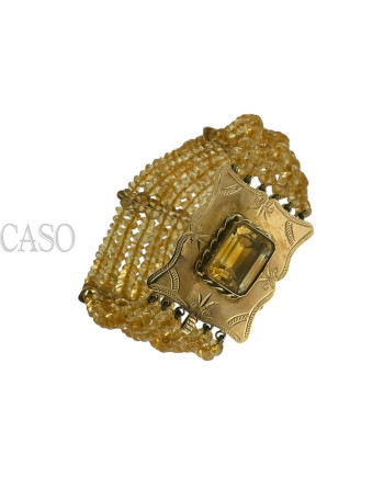 BRACCIALE VINTAGE IN ORO CON TOPAZIO
