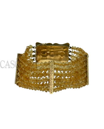 BRACCIALE VINTAGE IN ORO CON TOPAZIO