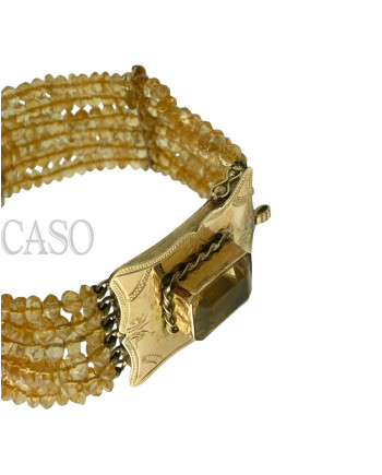 BRACCIALE VINTAGE IN ORO CON TOPAZIO