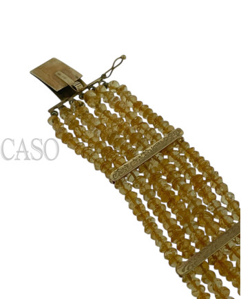 BRACCIALE VINTAGE IN ORO CON TOPAZIO