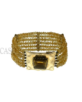 BRACCIALE VINTAGE IN ORO CON TOPAZIO