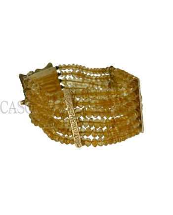 BRACCIALE VINTAGE IN ORO CON TOPAZIO