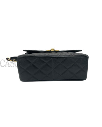 CHANEL VINTAGE BIG LOGO CAVIAR NERO