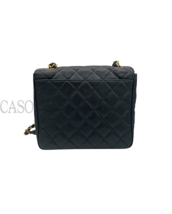 CHANEL VINTAGE BIG LOGO CAVIAR NERO