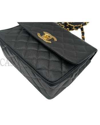 CHANEL VINTAGE BIG LOGO CAVIAR NERO