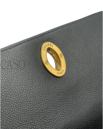 CHANEL VINTAGE BIG LOGO CAVIAR NERO