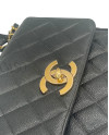 CHANEL VINTAGE BIG LOGO CAVIAR NERO