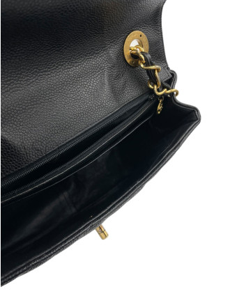 CHANEL VINTAGE BIG LOGO CAVIAR NERO
