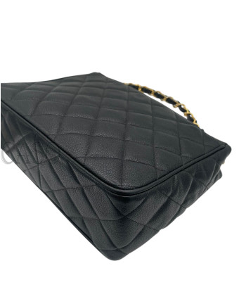 CHANEL VINTAGE BIG LOGO CAVIAR NERO