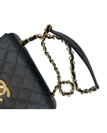 CHANEL VINTAGE BIG LOGO CAVIAR NERO