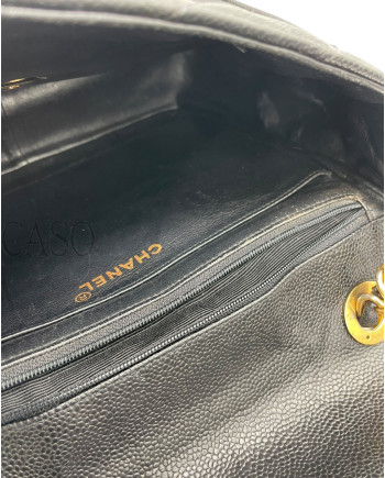 CHANEL VINTAGE BIG LOGO CAVIAR NERO