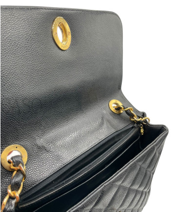 CHANEL VINTAGE BIG LOGO CAVIAR NERO