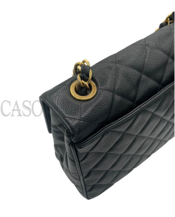 CHANEL VINTAGE BIG LOGO CAVIAR NERO