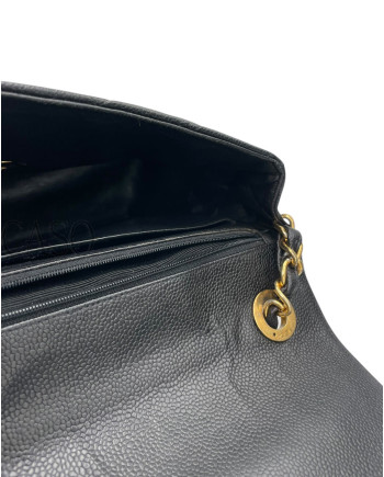 CHANEL VINTAGE BIG LOGO CAVIAR NERO