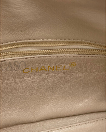 CAMERA BAG IN PELLE BEIGE