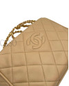 CAMERA BAG IN PELLE BEIGE