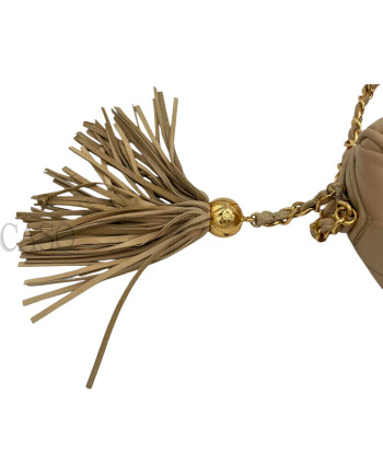 CAMERA BAG IN PELLE BEIGE