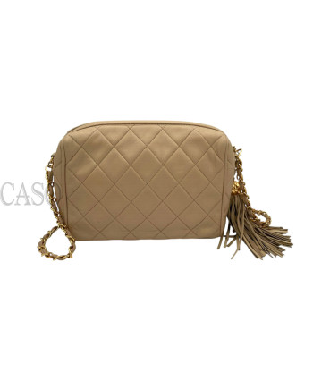 CAMERA BAG IN PELLE BEIGE