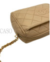 CAMERA BAG IN PELLE BEIGE