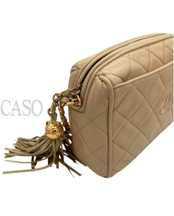 CAMERA BAG IN PELLE BEIGE
