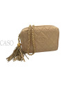 CAMERA BAG IN PELLE BEIGE
