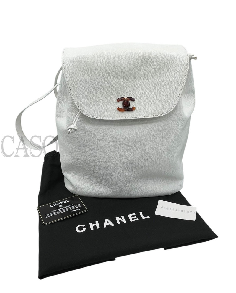 ZAINO CHANEL IN CAVIAR BIANCO