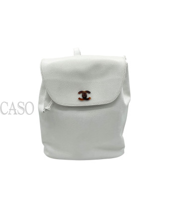 ZAINO CHANEL IN CAVIAR BIANCO